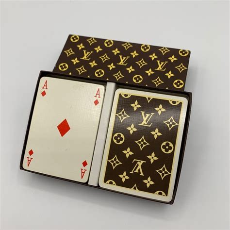 louis vuitton playing cards gold and white